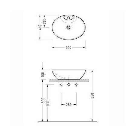 Раковина-чаша Serel 55 CH34
