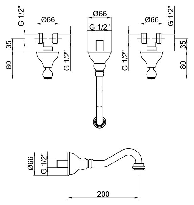 Смеситель для раковины Webert Dorian DO750404