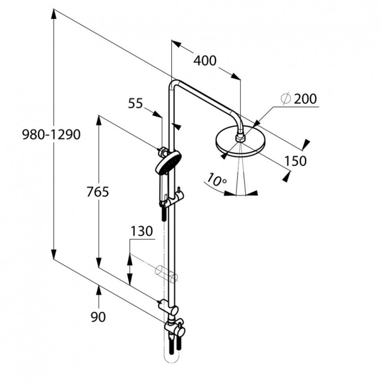 Душевая стойка Kludi A-Qa Dual Shower System 6609105-00