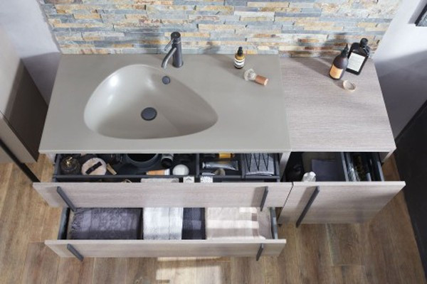 Тумба под раковину-чашу Jacob Delafon Nouvelle Vague 120 подвесная 3 ящика