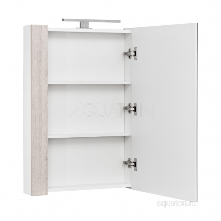 Зеркальный шкаф Aquaton Кантри 55 белый, дуб верона 1A257702AHB20