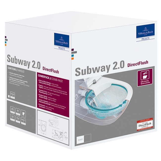 Унитаз Villeroy&Boch Subway 2.0 5614R2R1 подвесной