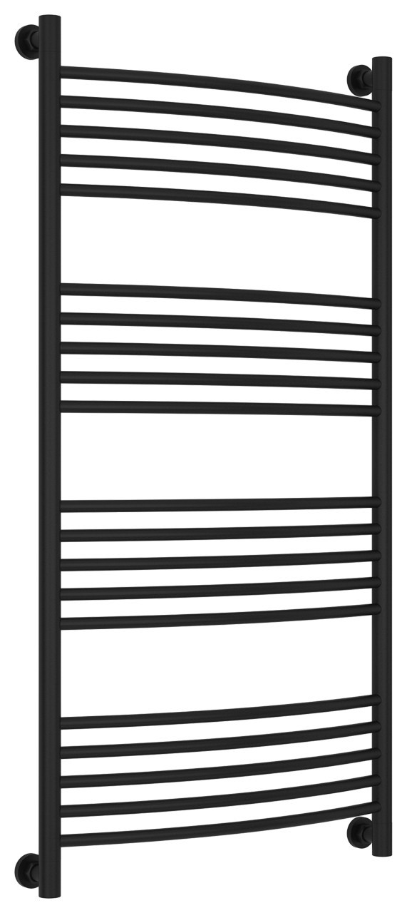 Полотенцесушитель водяной Сунержа Богема+ выгнутая 1200х600 Матовый чёрный