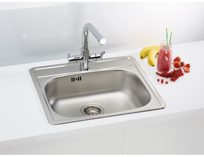 Мойка MORE 10 NAT-90 560X500 в компл. с сифоном 1130550,