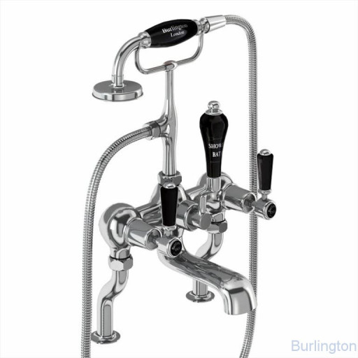 Смеситель для ванны с ручным душем, набортный [KE15 BLA]