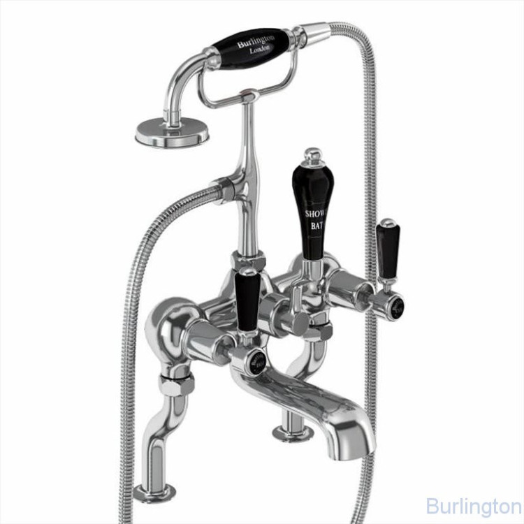 Смеситель для ванны с ручным душем, набортный [KE15 BLA]