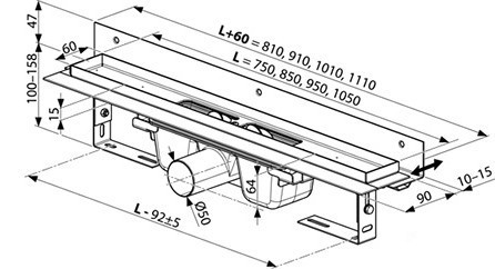 Душевой лоток Ravak 10° OZW 85
