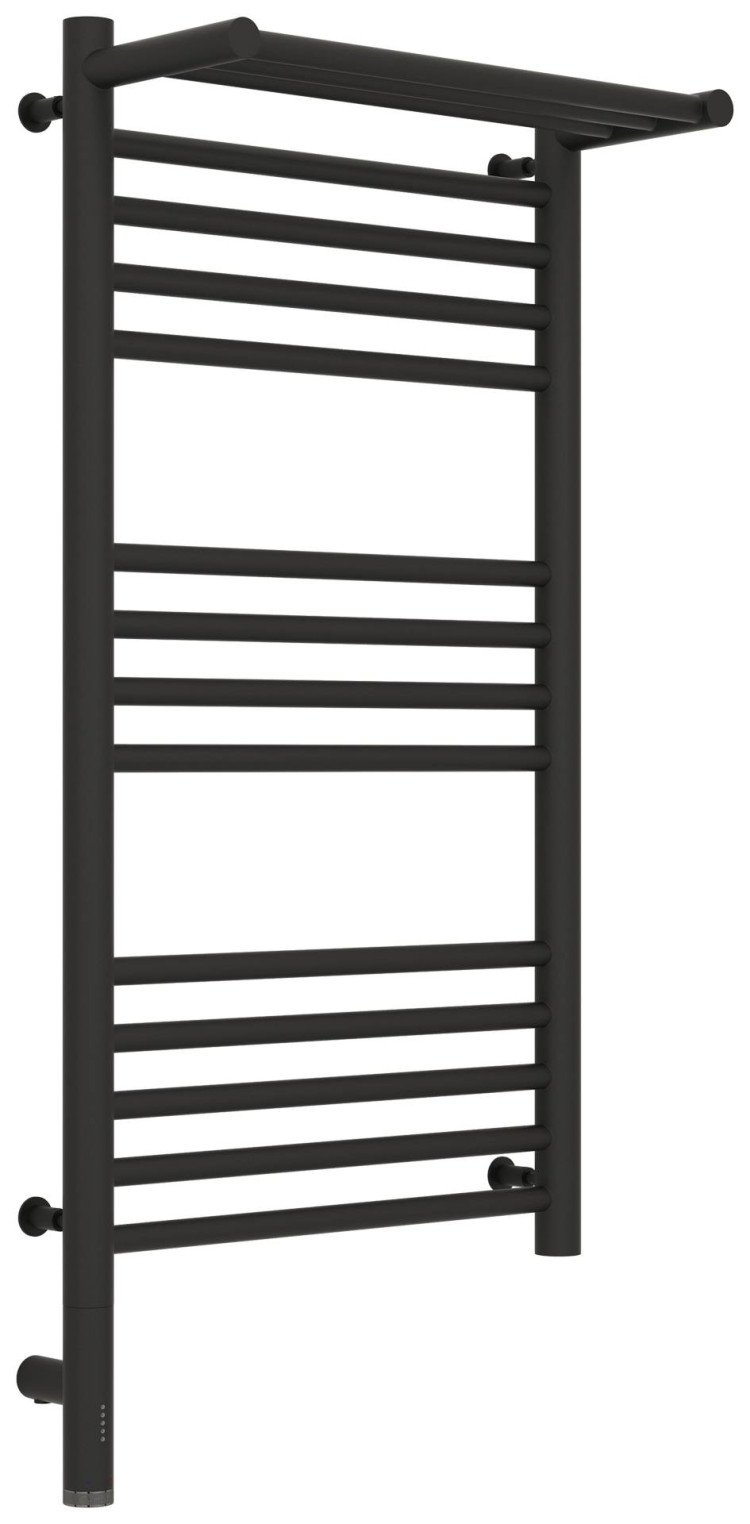 Полотенцесушитель электрический Сунержа Богема с полкой 3.0 800х400 / МЭМ левый Тёмный титан муар