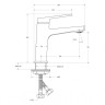 Смеситель для раковины без донного клапана Cezares ARDENTE-LVM-CRM-W0