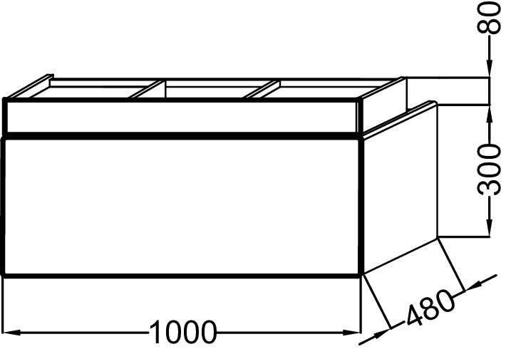 Мебель под раковину 100 см Jacob Delafon TERRACE EB1187-274
