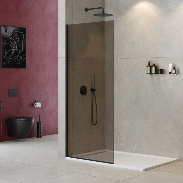 Душевая перегородка универсальная с односторонним входом Cezares LIBERTA-L-1-TB-105-C-Cr