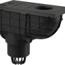 Ливнеотвод 300×155/110 мм, сток – прямой, черный Alcadrain AGV1