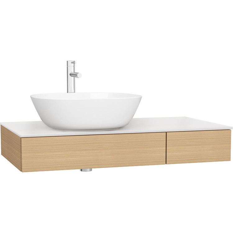 Модуль 90 см под раковину с ящиками, левосторонний, дуб