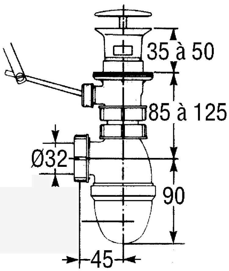 Сифон полипропиленовый Jacob Delafon ОБЩАЯ КАТЕГОРИЯ E62000-NF