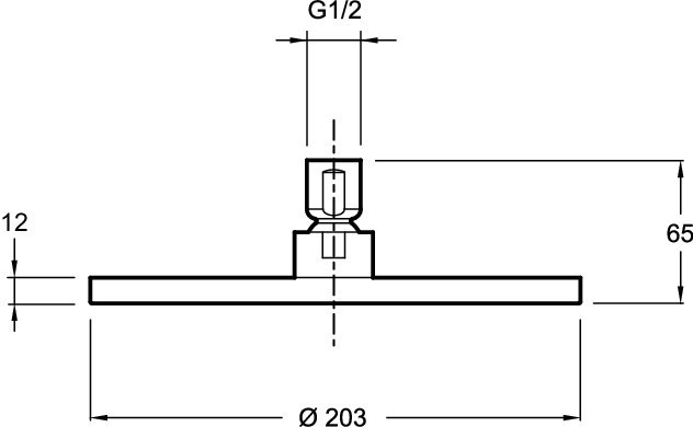 Круглый верхний душ, диаметр 203 мм Jacob Delafon EO E14536-CP