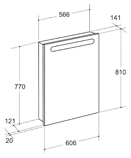 Зеркальный шкаф Roca Victoria Nord 60 с подсветкой