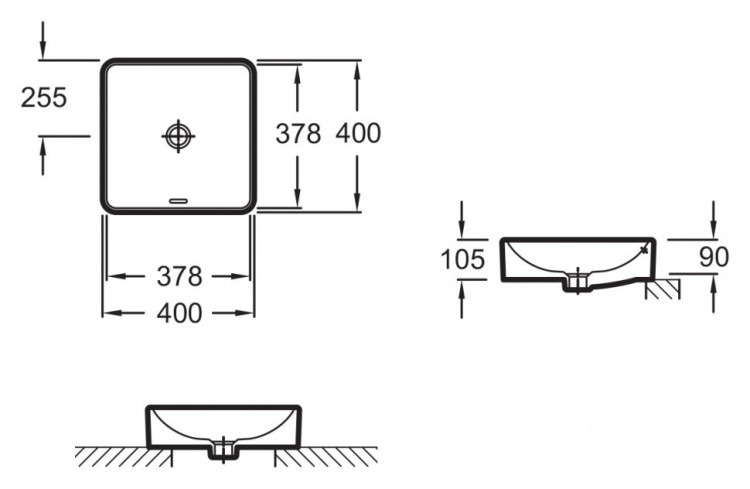 Раковина Jacob Delafon Vox 40 EVG102-00