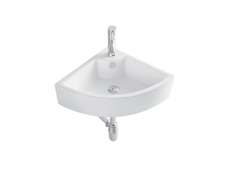 Раковина подвесная угловая Aquatek AQ5166A-00 325*325*130 мм, универсальная установка