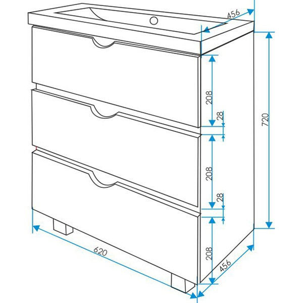 Тумба под раковину 1MarKa Кода 60