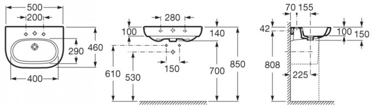 Раковина Roca Meridian N 50 327244000