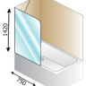 Шторка для ванны Kolpa San Terra TS 75