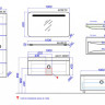 Тумба под раковину Aqwella Инфинити 100 подвесная