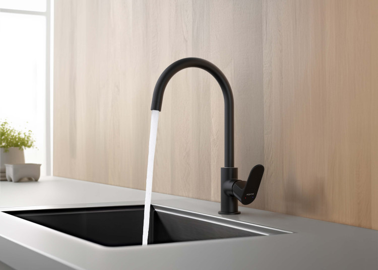 Смеситель для кухни Aquatek, матовый черный AQ1282MB ОБЕРОН