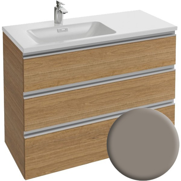 Тумба под раковину Jacob Delafon Vox 100 3 ящика встроенные ручки