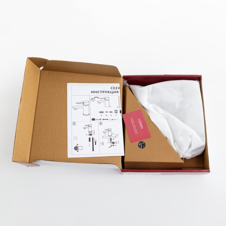 Смеситель для раковины с донным клапаном Cezares SLIDER-LS-IN