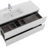 База под раковину подвесная с двумя выкатными ящиками, левосторонняя Cezares DUET-N-1200-2C-SO-BL-L