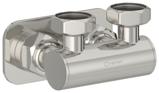 Модуль 2х3/4&quot; Сунержа угловой EU50 RAL 9001 Кремово-белый