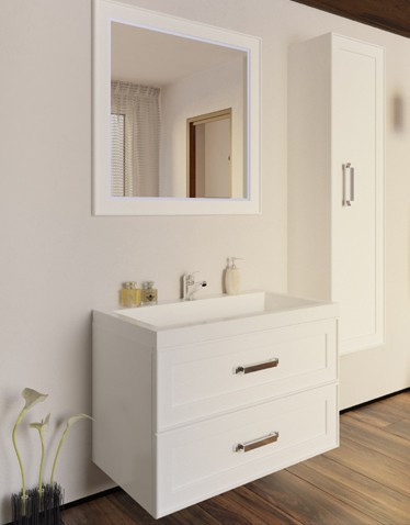 Тумба с раковиной Valente Parma 800 подвесная