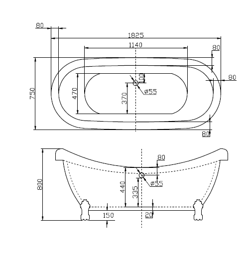 Ноги для ванны для ванны BelBagno BB-LEG-LION-CRM