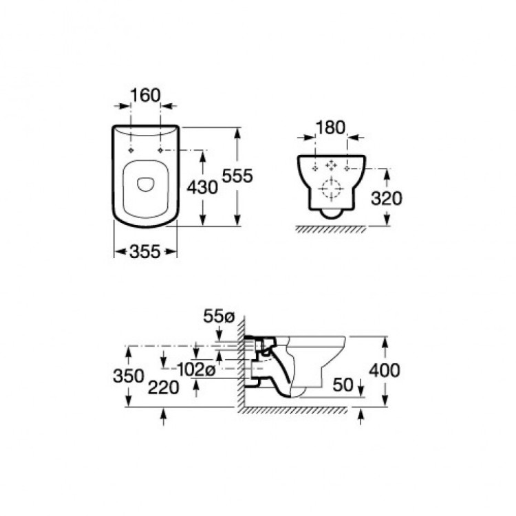 Унитаз Roca Dama Senso 346517000 подвесной