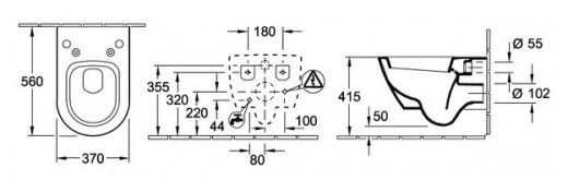 Унитаз Villeroy&Boch Subway 2.0 5614R5R1 подвесной