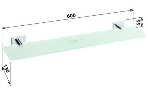 Полка стеклянная Bemeta Beta 132102042