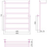 Полотенцесушитель водяной Стилье Универсал-54 800х600 (Полка + 5) П 21 Без покрытия