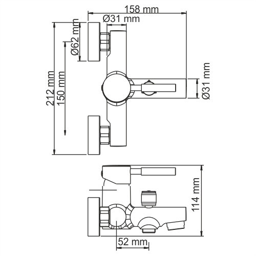WasserKRAFT Main 4101 Смеситель для ваннкороткиизливом