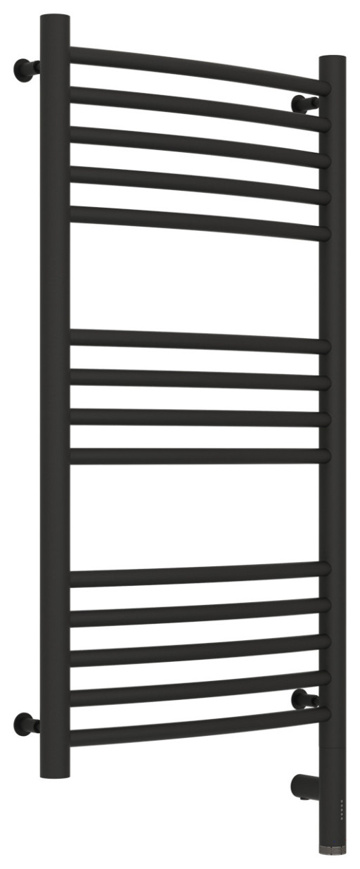 Полотенцесушитель электрический Сунержа Богема 3.0 выгнутая 800х400 МЭМ правый Тёмный титан муар