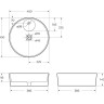 Раковина накладная керамическая круглая BelBagno BB1306