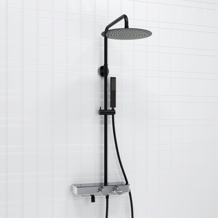 WasserKRAFT A114.160.218.CB Thermo Душевой комплект с термостатическим смесителем