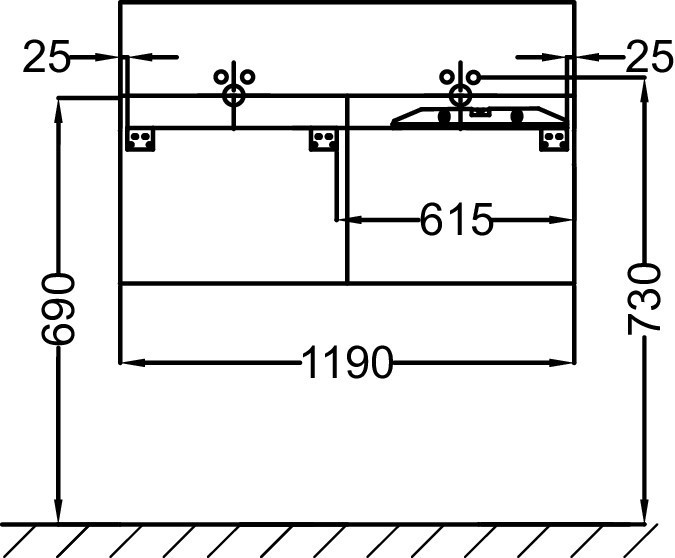 Мебель под раковину 120 см Jacob Delafon TERRACE EB1188-274