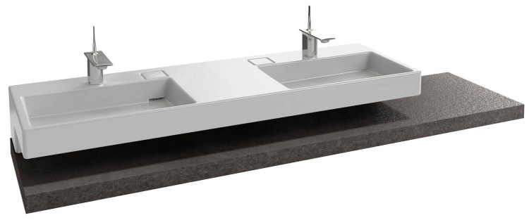 Столешница 200 см, без отверстия, светло-серый меламин с эффектом ламинации Jacob Delafon TERRACE EB1198-N05