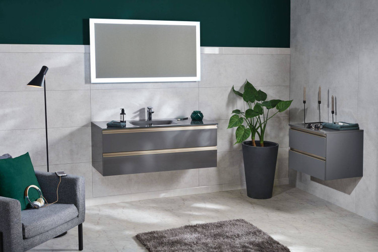 Мебель для раковины-столешницы 140 см, серый антрацит Jacob Delafon VOX EB2040-RA-442