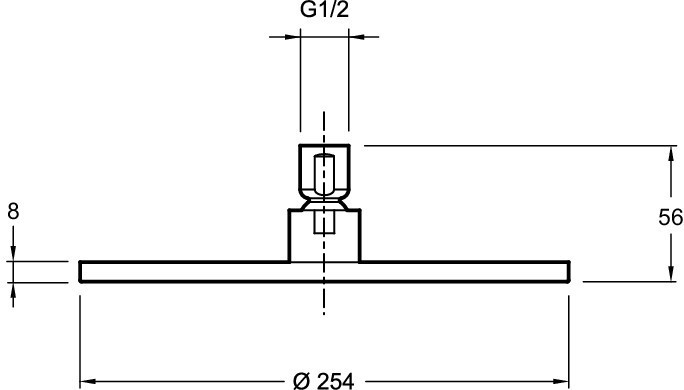 Круглый верхний душ, диаметр 254 мм Jacob Delafon EO E14568-CP