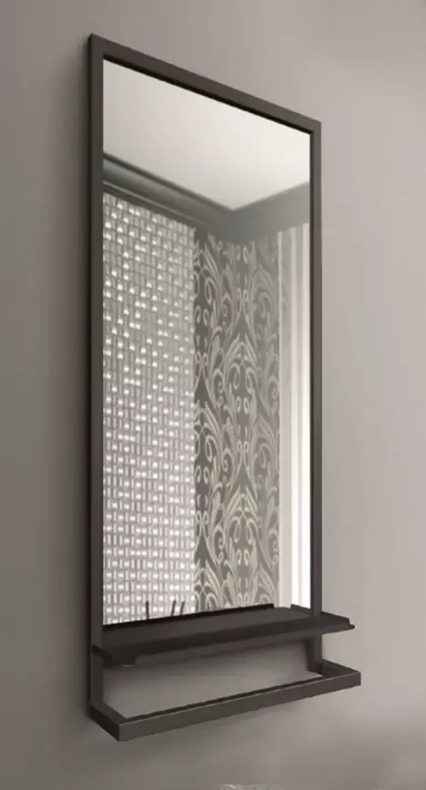 Зеркало Steal 50 с полкой и держателем