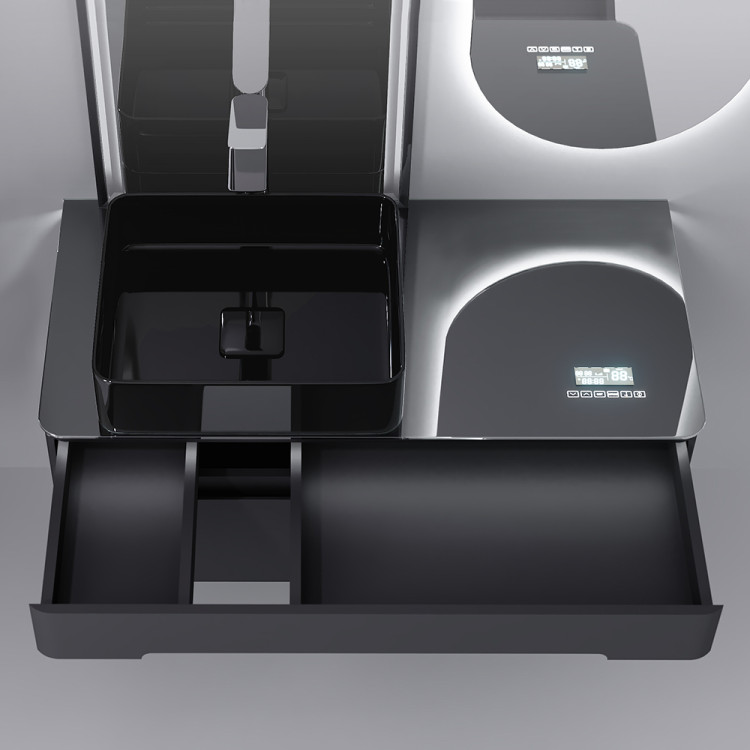 Тумба Shine 100 с МФМ подвесная антрацит