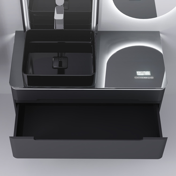 Тумба Shine 100 с МФМ подвесная антрацит