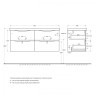 Раковина керамическая двойная 1200x450 BelBagno BB-0325-120-2-LVB