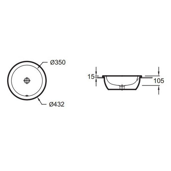 Раковина Jacob Delafon Vox 43 EYM102-00